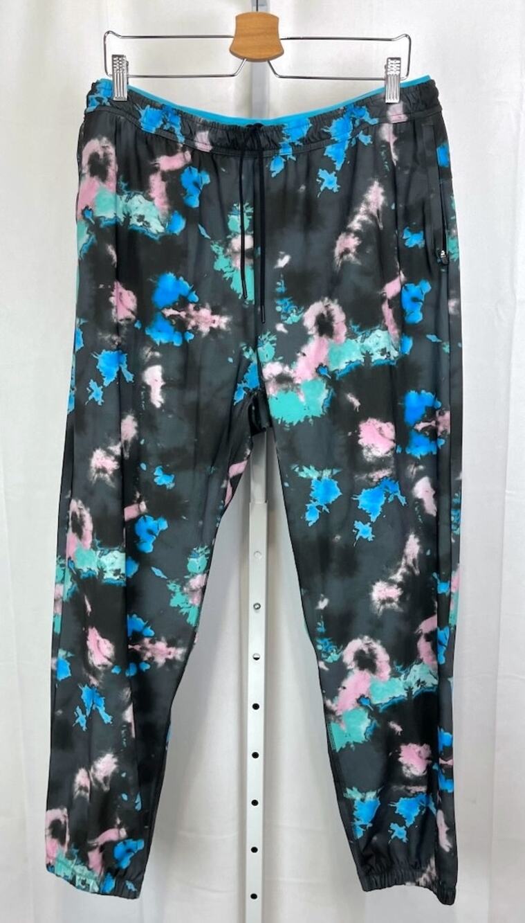 CHUBBIES The Ultimate Sport Jogger Pants Paint Parties Black Tie Dye Size XL